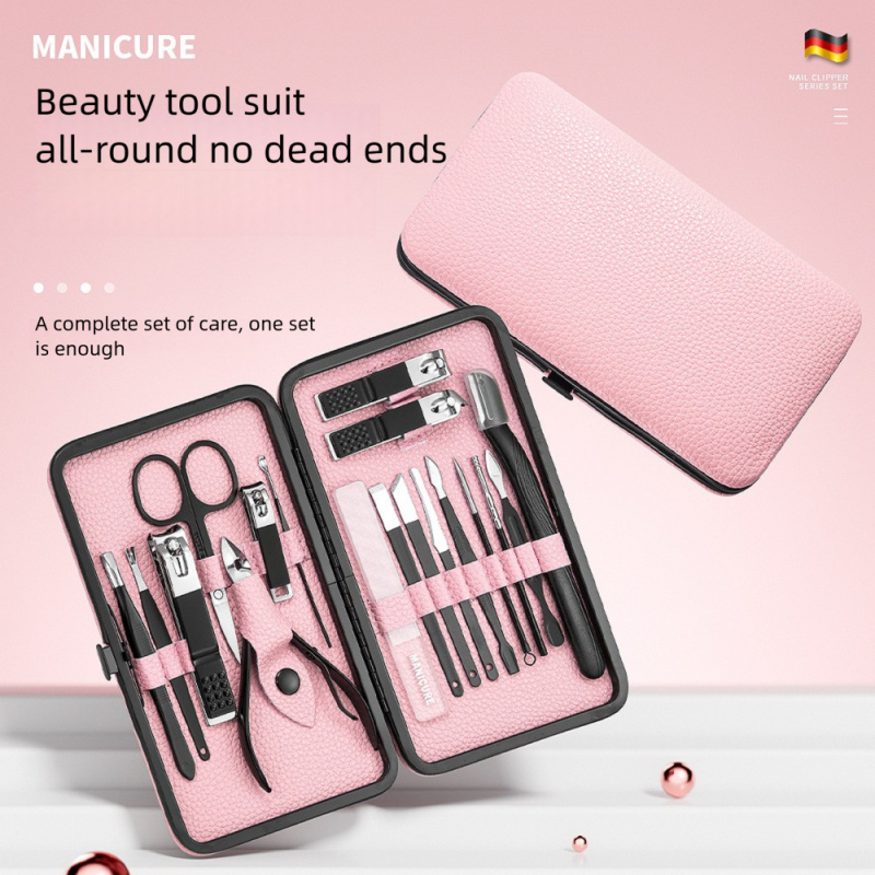 Mens Grooming Kit Gift Set - Ensemble de manucure et pédicure 18