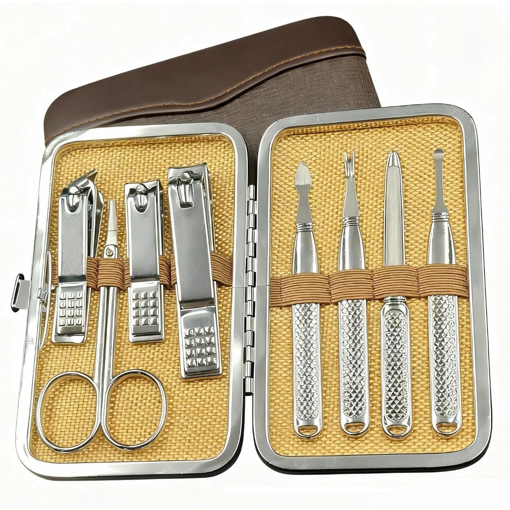 Mens Grooming Kit Gift Set - Ensemble professionnel de manucure et pédicure